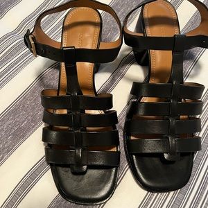 Tory Burch, black Fisher block heels